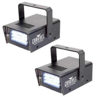 2) CHAUVET DJ CH730 Adjustable 1 12 Flash/Sec Mini Strobe LED Club Light Effects