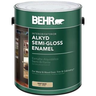BEHR 1 Gal. Deep Base Alkyd Semi Gloss Enamel Interior/Exterior Paint 393001