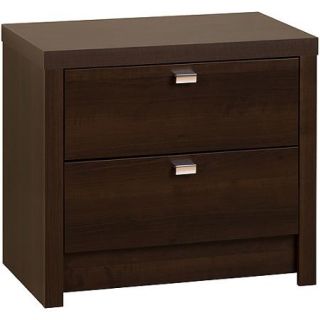 Espresso Series 9 Designer Nightstand, 2 Drawer