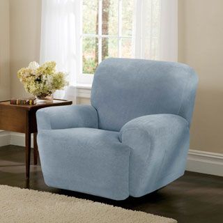 Sure Fit Stretch Suede Wing Chair Slipcover   11357197  