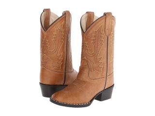 Old West Kids Boots Round Toe Western Boot (Toddler/Little Kid) Tan Canyon