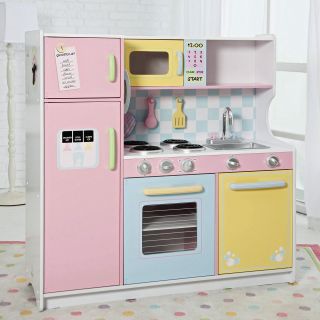 KidKraft Deluxe Pastel Play Kitchen   53181   Play Kitchens
