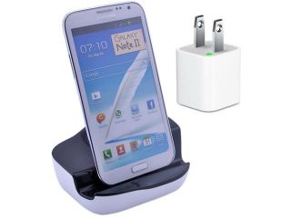Travel Desktop Charging Stand Dock Cradle with Audio out Charger For Samsung Galaxy Note 2 N7100 + AC Charger