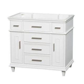 Wyndham Collection Berkeley 36 in. Vanity Cabinet Only in White WCV171736SWHCXSXXMXX