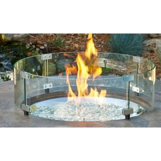 Outdoor GreatRoom Round Glass Guard   Fire Pit Accessories