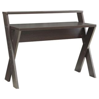 Convenience Concepts Newport Desk with Shelf   Brown