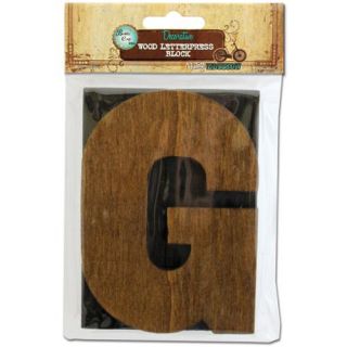 Decorative Wood Letterpress Blocks Vintage Edition Letter G