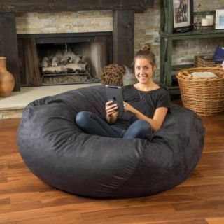 Christopher Knight Home Madison Faux Suede 5 foot Lounge Beanbag Chair Brown