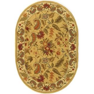 Safavieh Chelsea Ivory 4 ft. 6 in. x 6 ft. 6 in. Oval Area Rug HK141A 5OV