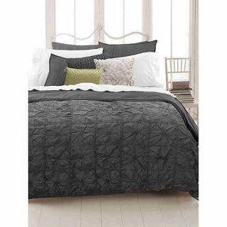 East End Living Knotted Squares Bedding Duvet Cover, Grey