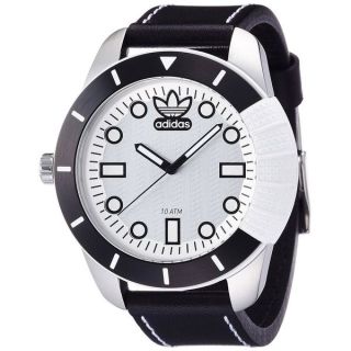 Adidas Mens Originals ADH3037 Black Leather Quartz Watch   17543443