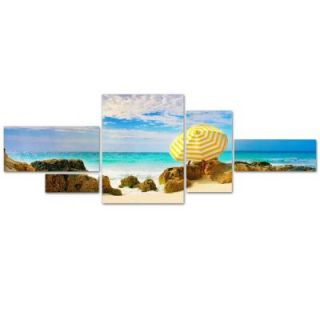 Trademark Fine Art Bermuda Umbrella by Preston 5 Panel Wall Art Set EM247 P5B SET