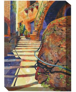 West of the Wind Stairs Of Stroncone Outdoor Canvas Art   Outdoor Wall Art