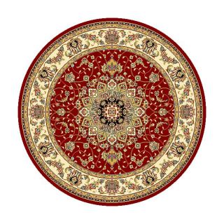 Safavieh Lyndhurst Collection Red/ Ivory Oriental Rug (8 Round