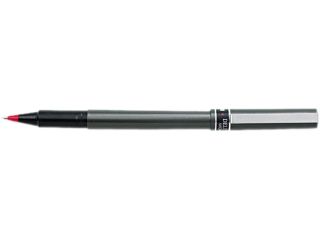 Uni Ball Deluxe Roller Ball Stick Waterproof Pen, Red Ink, Micro, Dozen