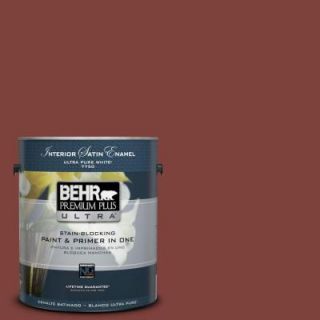 BEHR Premium Plus Ultra 1 gal. #S H 160 Sly Fox Satin Enamel Interior Paint 775301