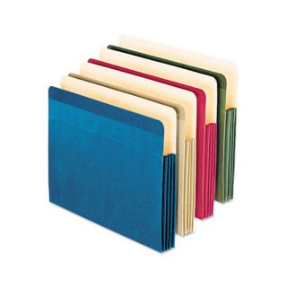 Recycled Colored File Pocket, Letter, 4/Pack