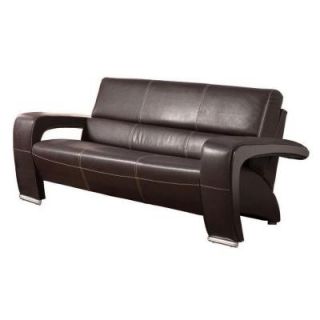 Furniture of America Enez Espresso Leatherette Sofa SM6011 SF