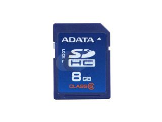 ADATA 8GB Class 6 Secure Digital High Capacity (SDHC) Flash Card Model TurboSD SDHC 8G