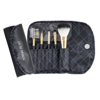 Vintage Allure 5 piece Makeup Brush and Carrying Case Set by Jacki