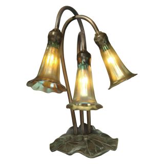 Dale Tiffany Gold Lilypad 3 Light Table Lamp