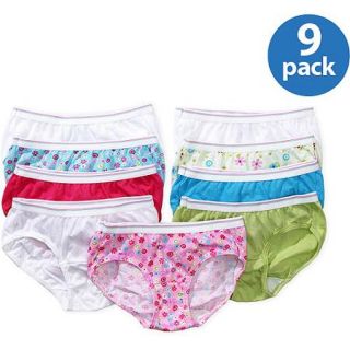 Hanes   Girls' Assorted Hipster Panties, 9 Pack