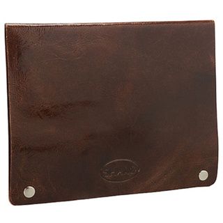 Sharo 100 Brown Leather iPad Case with Business Card Holders