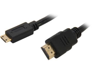 Coboc MHH 15 15 ft. Black HDMI to Mini HDMI, Type A to Type C High Speed HDMI Male to Mini HDMI Male Cable with Ethernet, M M
