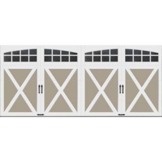 Clopay Coachman Collection 16 ft. x 7 ft. 18.4 R Value Intellicore Insulated Sandtone Garage Door with Arch Window CXU21_ST_ARCH4