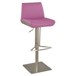 Chintaly Adjustable Height Bar Stool with Cushion