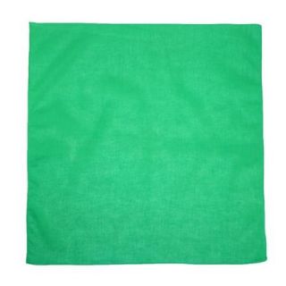 CTM&#174; Cotton Solid Color Bandanas (Pack of 5 of Same Color), Green