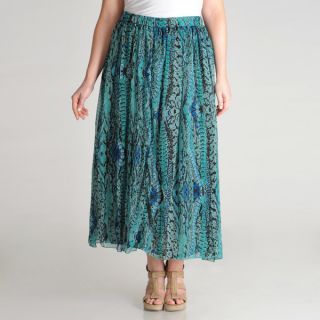 Grace Elements Womens Plus Novelty Printed Cotton Skirt