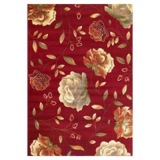 Kas Rugs Rose to Riches Red 3 ft. 11 in. x 5 ft. 3 in. Area Rug LIF5458311X53