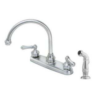 Pfister Savannah 2 Handle High Arc Standard Kitchen Faucet in Stainless Steel F 8H6 85SS
