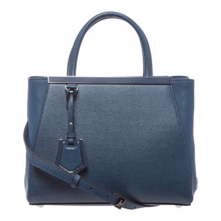 Fendi 2Jours Petite Blue Leather Shopper Bag   16155004  