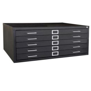 Sandusky 5 Drawer Flat File Cabinet 244876BK