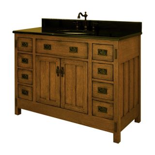 Sagehill Designs American Craftsman AC4821D 48 in. Rustic Oak Single Bathroom Vanity   Single Sink Vanities