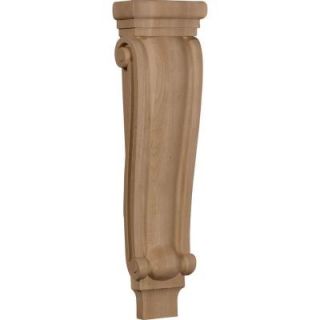 Ekena Millwork 4 1/4 in. x 6 3/4 in. x 27 1/2 in. Unfinished Wood Alder Extra Large Traditional Pilaster Corbel CORW07X04X27PTAL