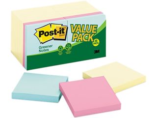 Recycled Note Pad Value Pack, 3 X 3, Canary And Sunwashed Pier, 18 Pad