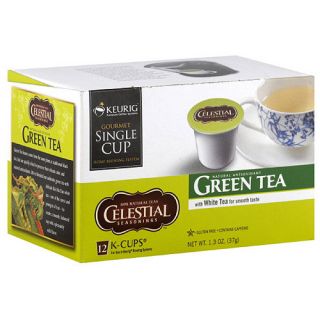 Green Mountain Coffee Roasters Celestial Seasonings Green Tea With White K Cups, 1.3 oz, 12ct (Pack of 6)