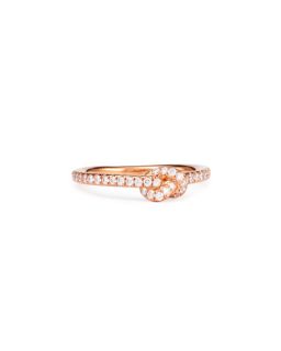 NM Diamond Stackable Diamond Knot Ring, 18k Rose Gold