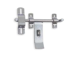 BATTALION 4PB56 Padlockable Slide Latch, 5 In. W, Silver