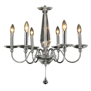 Innsbruck Collection 6 light Chrome Finish and Clear Crystal Candle