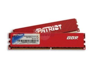 Patriot 2GB (2 x 1GB) 184 Pin DDR SDRAM DDR 333 (PC 2700) Dual Channel Kit Desktop Memory Model PDC2G2700ELK