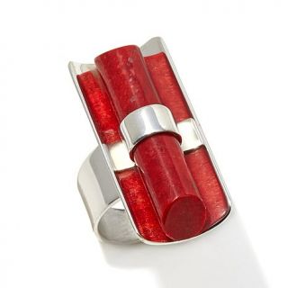 Jay King Red Coral Sterling Silver Ring   7899512