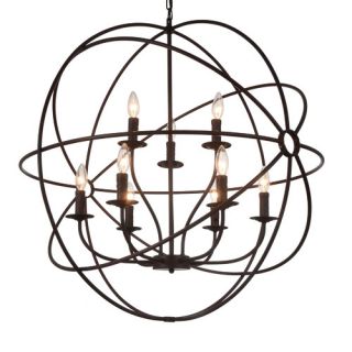 Bird Cage 9 Light Candle Chandelier by CrystalWorld