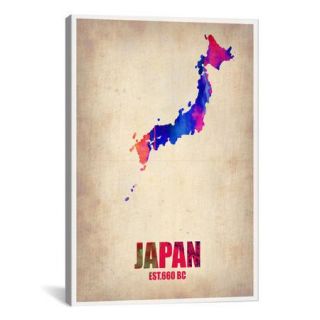 iCanvas Naxart ''Japan Watercolor Map'' Graphic Art on Canvas
