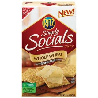 Nabisco Ritz Simply Socials Whole Wheat Crackers, 15 oz