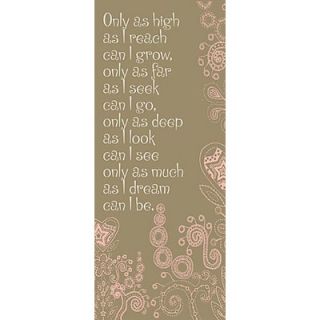 Only As High As I Reach Can I Grow Kids Canvas Art by Forest Creations