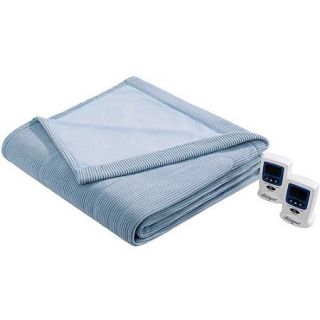 Beautyrest Heated Ribbed Microfleece Blanket